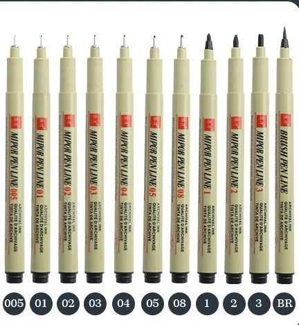 Manga Markers Needle Pen Art Hand-painted Hook Line Pen Sketch Pens Stationery Set Art Supplies School Supplies Art Sakura Pen