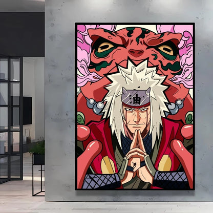 Canvas Posters Naruto Jiraiya Classic Anime Character High Quality Printing Not Fading Home Living Room Wall Decor Friend's Gift