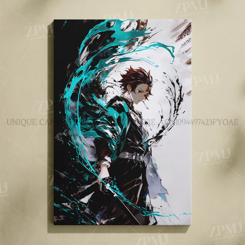 Anime Demon Slayer: Kimetsu No Yaiba Home Decor Hd Prints Poster Pictures Wall Artwork No Framed Canvas Painting For Living Room
