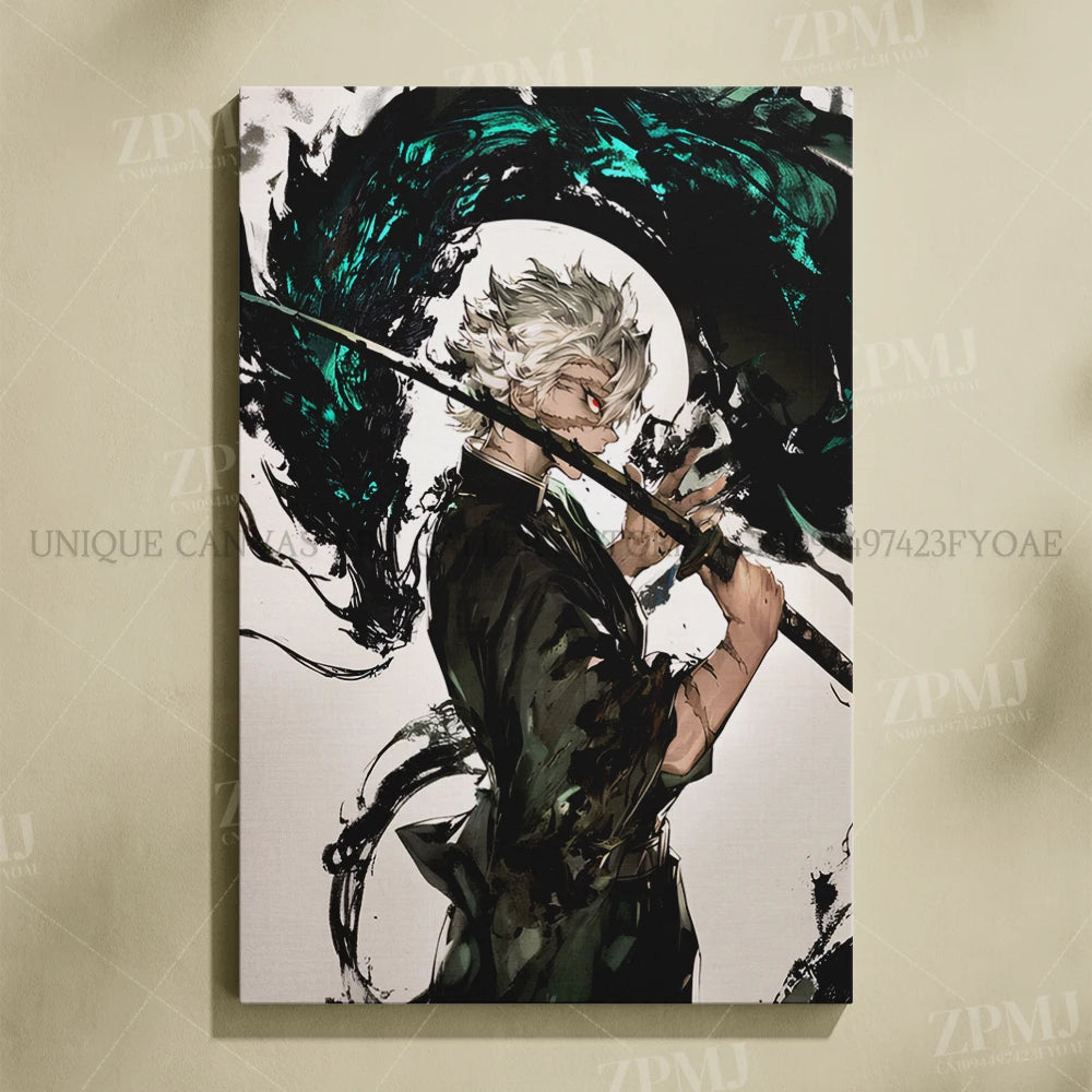 Anime Demon Slayer: Kimetsu No Yaiba Home Decor Hd Prints Poster Pictures Wall Artwork No Framed Canvas Painting For Living Room