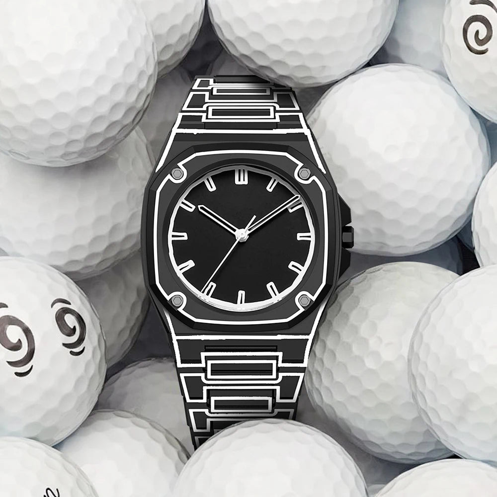 Made in china new high-end watches men's trend graffiti art quartz watches plastic watch strap