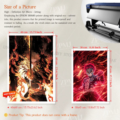 Anime Demon Slayer: Kimetsu No Yaiba Home Decor Hd Prints Poster Pictures Wall Artwork No Framed Canvas Painting For Living Room