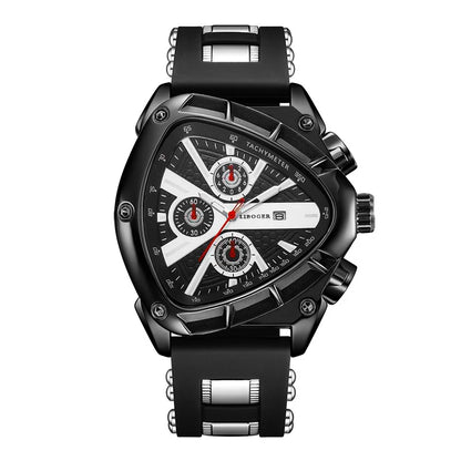 Unique Sports Men Watch High Quality Silicone Strap Auto Date Quartz Watches New Design Hot Sale Wristwatch Gifts For Him