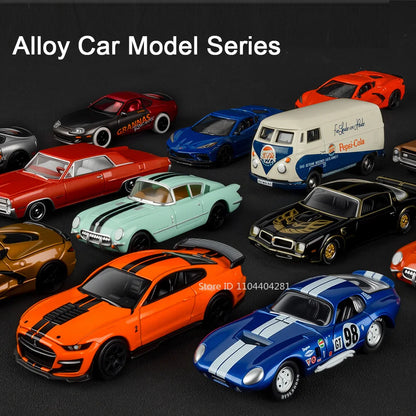 1:64 Scale JDM Corvette GT500 Firebird Daytona Stardust Alloy Diecast Models Toys Series Miniature Cars for Children's Toy Gifts