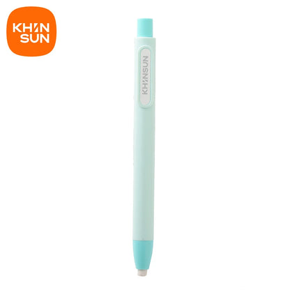 KHINSUN Press Retractable Pencil Eraser Correction Supplies Pen Style Pencil Rubber Writing School Supplies Stationery
