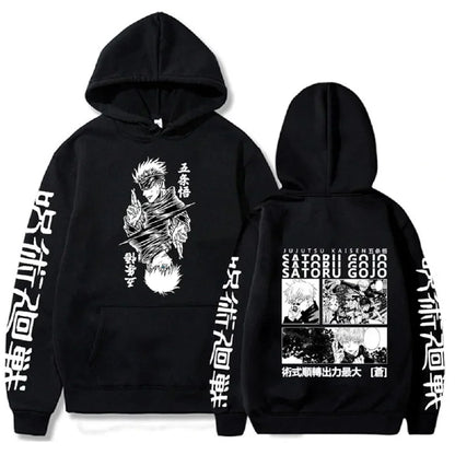 Japanese Anime Print Sweatshirts Jujutsu Kaisen Hoodie Harajuku Autumn Winter Streetwear Clothe Yuji Itadori Plus Size Hoodie