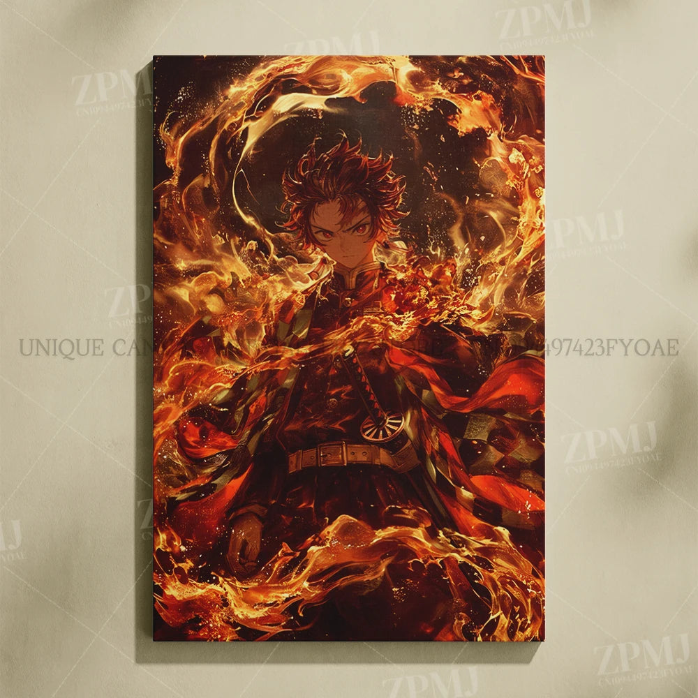 Anime Demon Slayer: Kimetsu No Yaiba Home Decor Hd Prints Poster Pictures Wall Artwork No Framed Canvas Painting For Living Room
