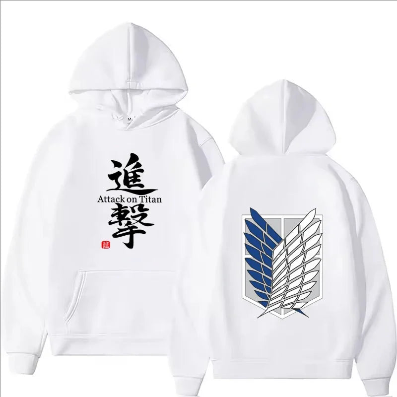 Attack on Titan Anime Print Hoodie Men Clothes Fall Winter Fashion Harajuku Casual Women Long Sleeve Tops Fleece Sweatshirts