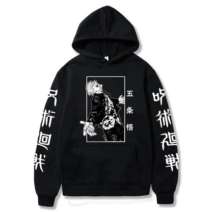 Japanese Anime Print Sweatshirts Jujutsu Kaisen Hoodie Harajuku Autumn Winter Streetwear Clothe Yuji Itadori Plus Size Hoodie