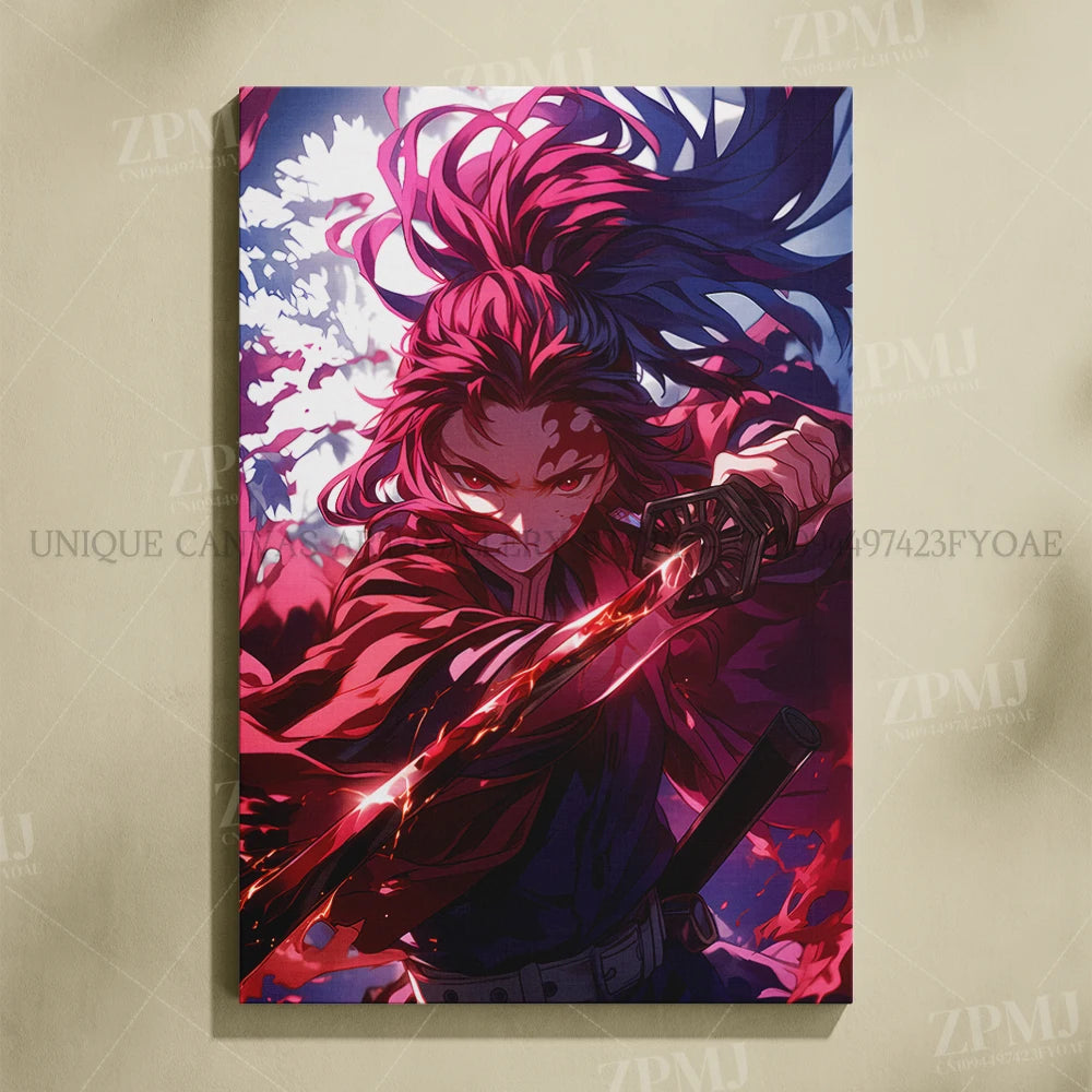 Anime Demon Slayer: Kimetsu No Yaiba Home Decor Hd Prints Poster Pictures Wall Artwork No Framed Canvas Painting For Living Room