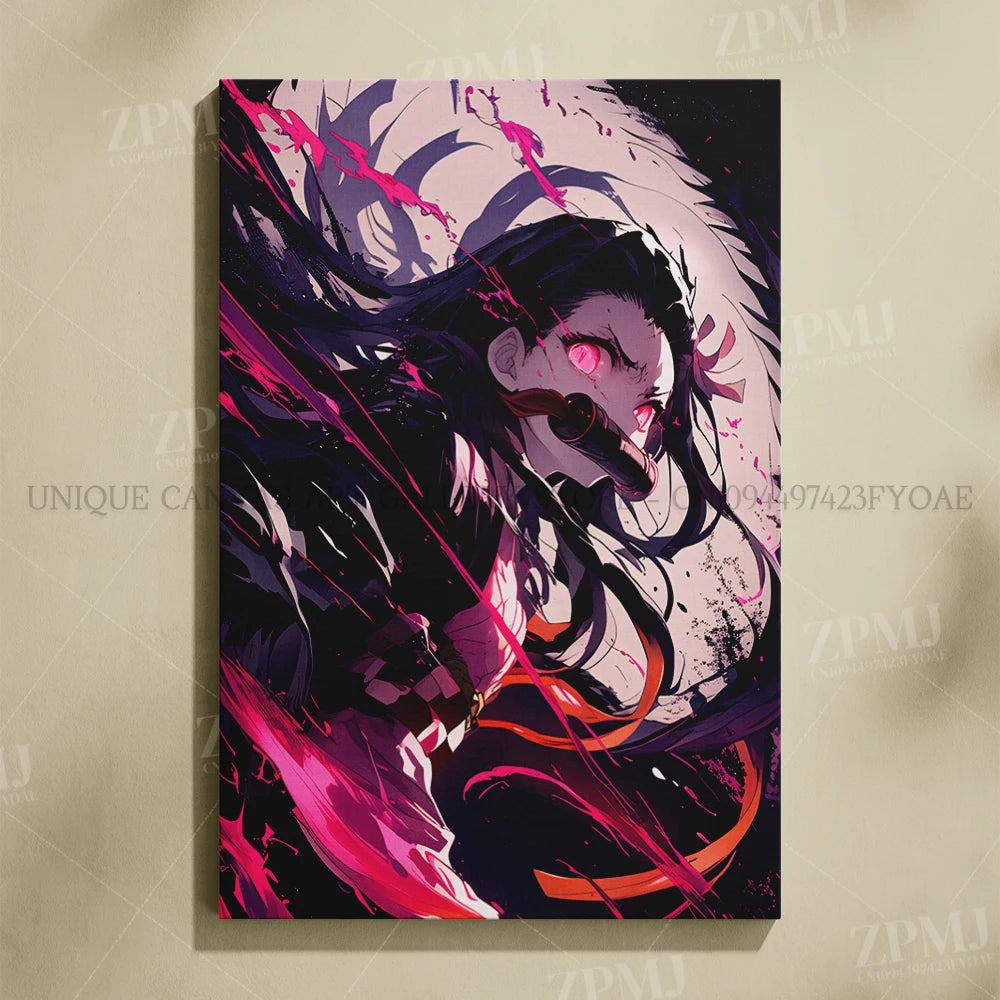 Anime Demon Slayer: Kimetsu No Yaiba Home Decor Hd Prints Poster Pictures Wall Artwork No Framed Canvas Painting For Living Room