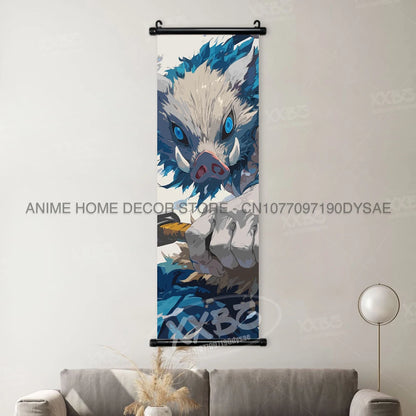 Demon Slayer Posters Kanroji Mitsuri Home Decor Kamado Nezuko Anime Hanging Paintings Wall Art Iguro Obanai Scrolls Pictures