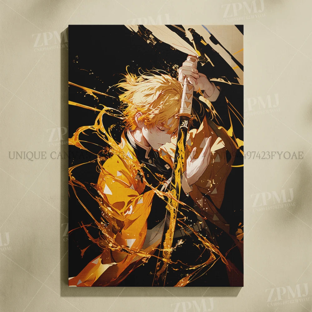 Anime Demon Slayer: Kimetsu No Yaiba Home Decor Hd Prints Poster Pictures Wall Artwork No Framed Canvas Painting For Living Room