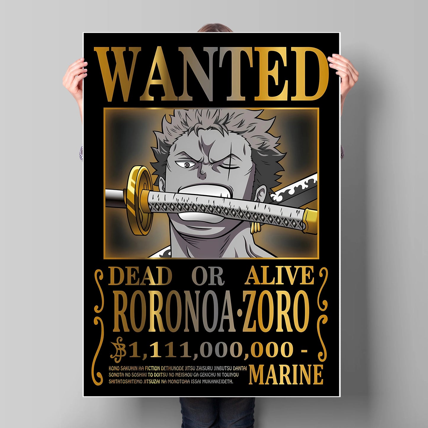 Classic Anime One Piece Luffy Wanted Bounty Posters Prints Cartoon Character Images Not Fading Wall Art Living Room Decorative