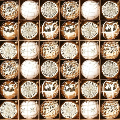 NewChampagne Gold Christmas Ball Decorations Christmas Tree Supplies Exquisite Shaped Christmas Pendant  Party decoration ball