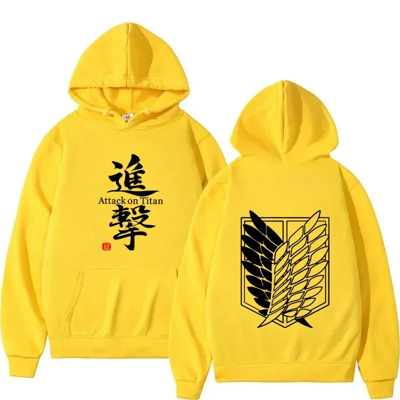 Attack on Titan Anime Print Hoodie Men Clothes Fall Winter Fashion Harajuku Casual Women Long Sleeve Tops Fleece Sweatshirts