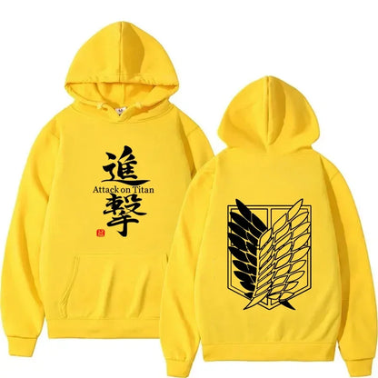 Attack on Titan Anime Print Hoodie Men Clothes Fall Winter Fashion Harajuku Casual Women Long Sleeve Tops Fleece Sweatshirts