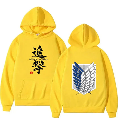 Attack on Titan Anime Print Hoodie Men Clothes Fall Winter Fashion Harajuku Casual Women Long Sleeve Tops Fleece Sweatshirts