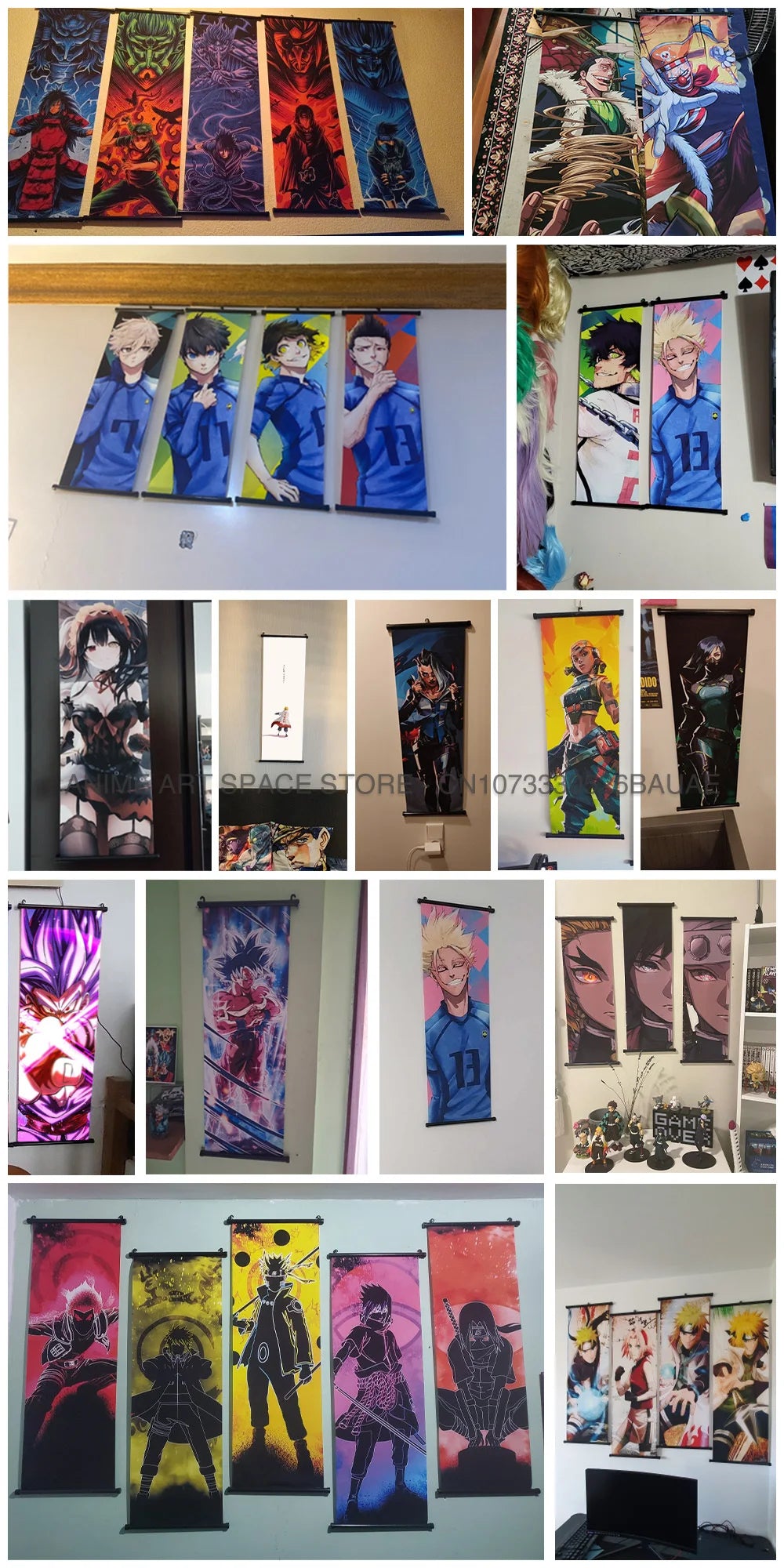 Blue Lock Hanging Painting Anime Poster Reo Mikage Wall Art Canvas Scroll Picture Isagi Yoichi Characters Home Decor Living Room