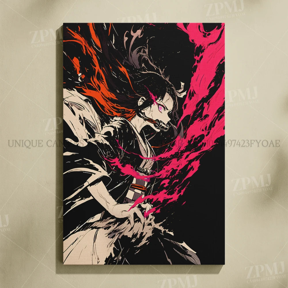 Anime Demon Slayer: Kimetsu No Yaiba Home Decor Hd Prints Poster Pictures Wall Artwork No Framed Canvas Painting For Living Room