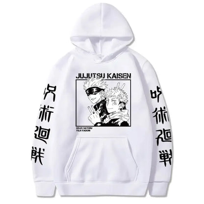 Japanese Anime Print Sweatshirts Jujutsu Kaisen Hoodie Harajuku Autumn Winter Streetwear Clothe Yuji Itadori Plus Size Hoodie
