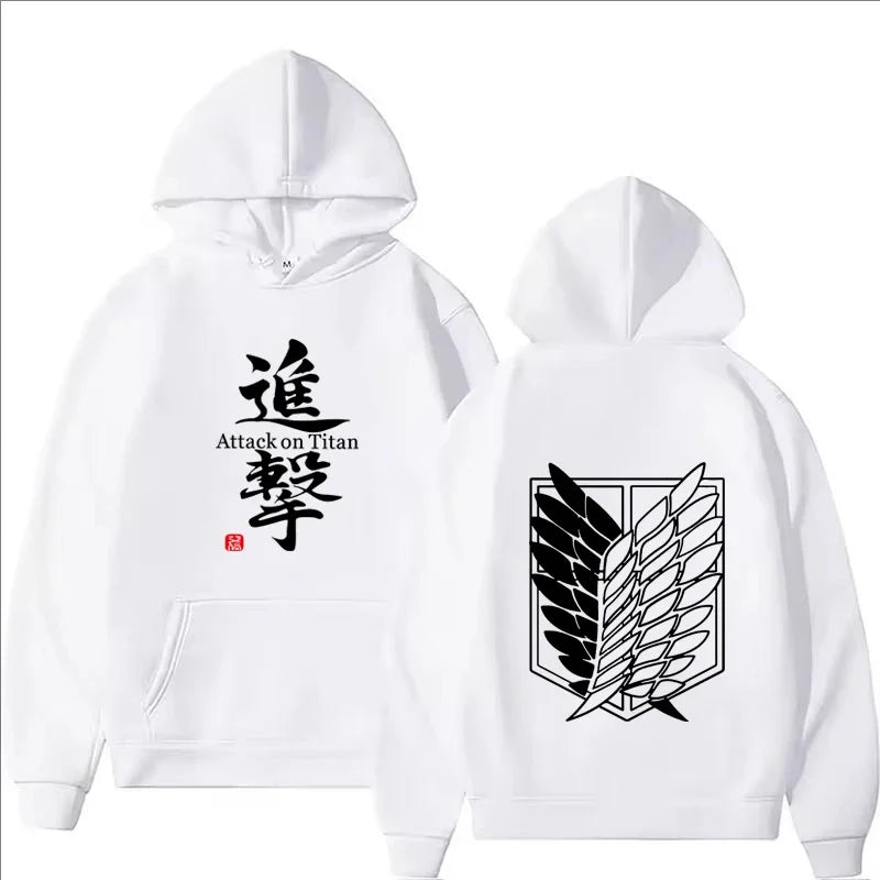Attack on Titan Anime Print Hoodie Men Clothes Fall Winter Fashion Harajuku Casual Women Long Sleeve Tops Fleece Sweatshirts