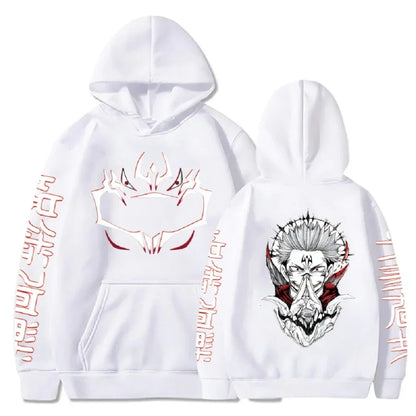 Japanese Anime Print Sweatshirts Jujutsu Kaisen Hoodie Harajuku Autumn Winter Streetwear Clothe Yuji Itadori Plus Size Hoodie