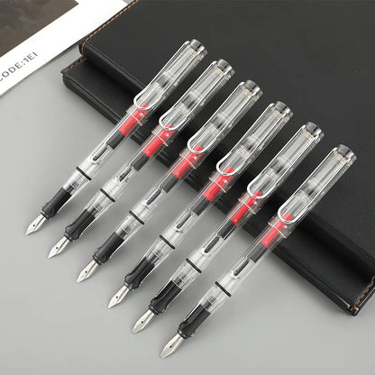 6pcs/Set Flat Tip Calligraphy Pens Art Parallel Writing Set Tibetan Arabic Fountain Pen for Gothic Lettering Stationery