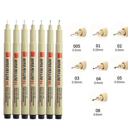 Manga Markers Needle Pen Art Hand-painted Hook Line Pen Sketch Pens Stationery Set Art Supplies School Supplies Art Sakura Pen