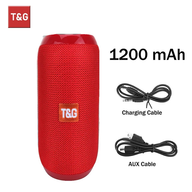 Bluetooth Speaker T&G TG117 Portable TWS Sound Box Waterproof Loudspeaker Outdoor Stereo Surround Speakers Support TF FM Radio