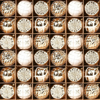 New Champagne Gold Christmas Ball Decorations Merry Christmas Tree Ornaments Exquisite Shaped Christmas Pendant Party Decor Ball