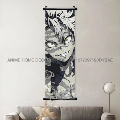 Demon Slayer Posters Kanroji Mitsuri Home Decor Kamado Nezuko Anime Hanging Paintings Wall Art Iguro Obanai Scrolls Pictures