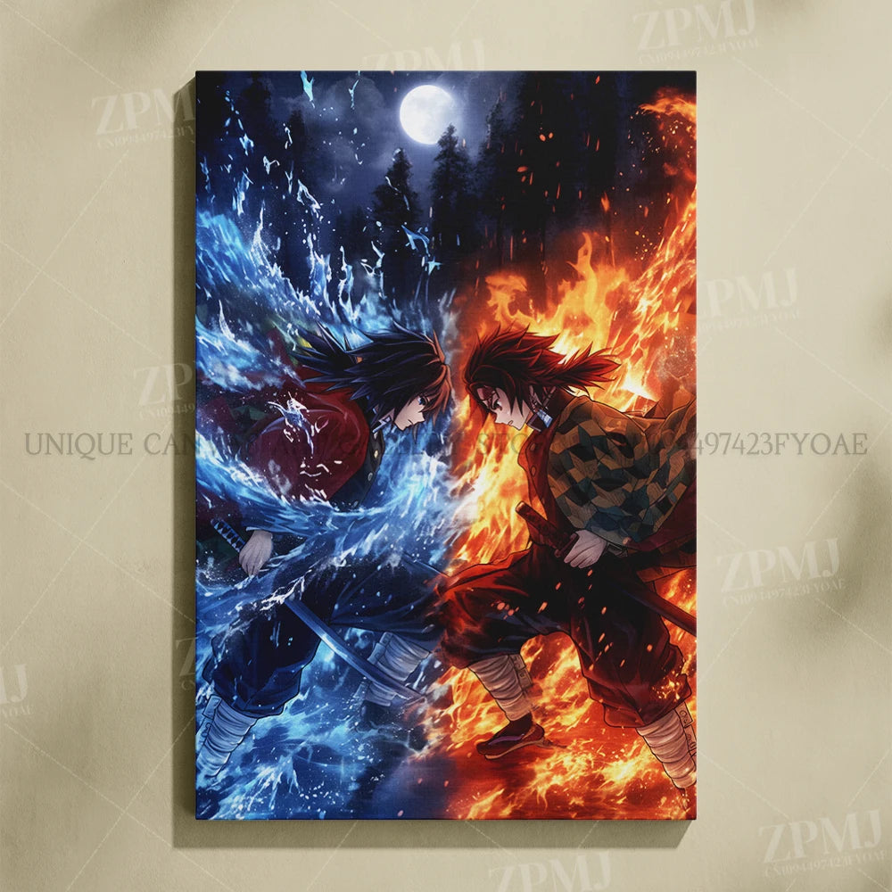 Anime Demon Slayer: Kimetsu No Yaiba Home Decor Hd Prints Poster Pictures Wall Artwork No Framed Canvas Painting For Living Room