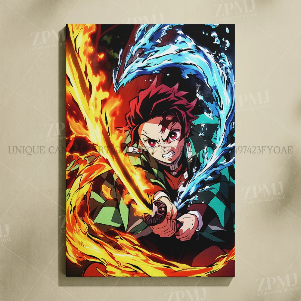 Anime Demon Slayer: Kimetsu No Yaiba Home Decor Hd Prints Poster Pictures Wall Artwork No Framed Canvas Painting For Living Room