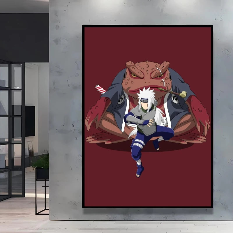 Canvas Posters Naruto Jiraiya Classic Anime Character High Quality Printing Not Fading Home Living Room Wall Decor Friend's Gift