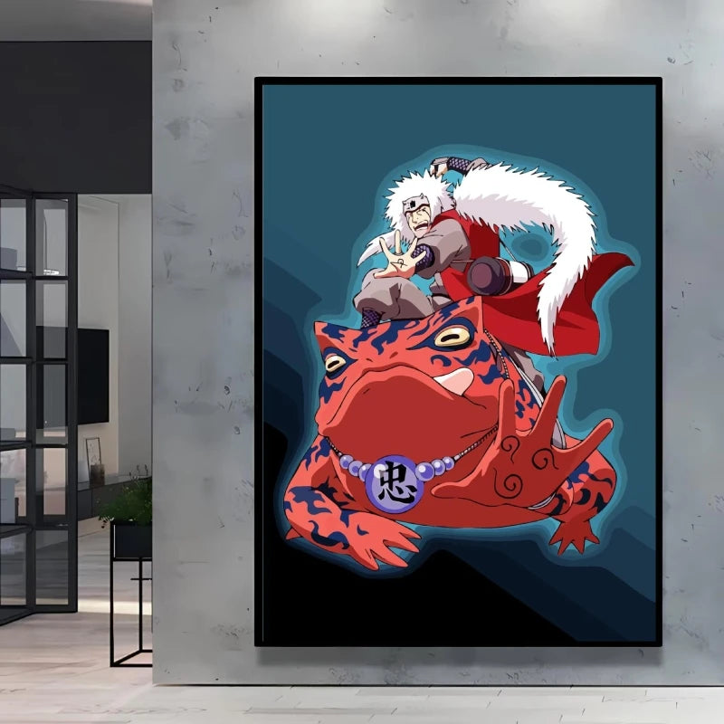 Canvas Posters Naruto Jiraiya Classic Anime Character High Quality Printing Not Fading Home Living Room Wall Decor Friend's Gift