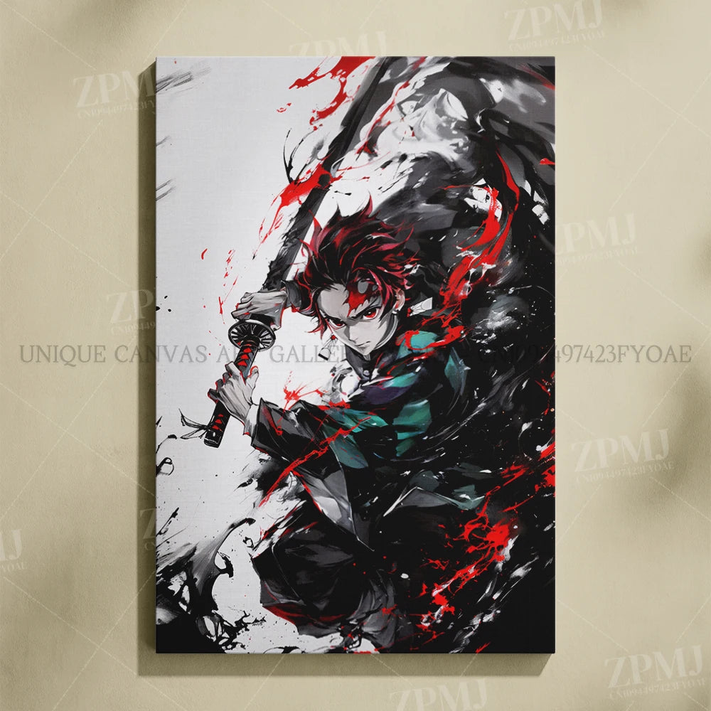 Anime Demon Slayer: Kimetsu No Yaiba Home Decor Hd Prints Poster Pictures Wall Artwork No Framed Canvas Painting For Living Room