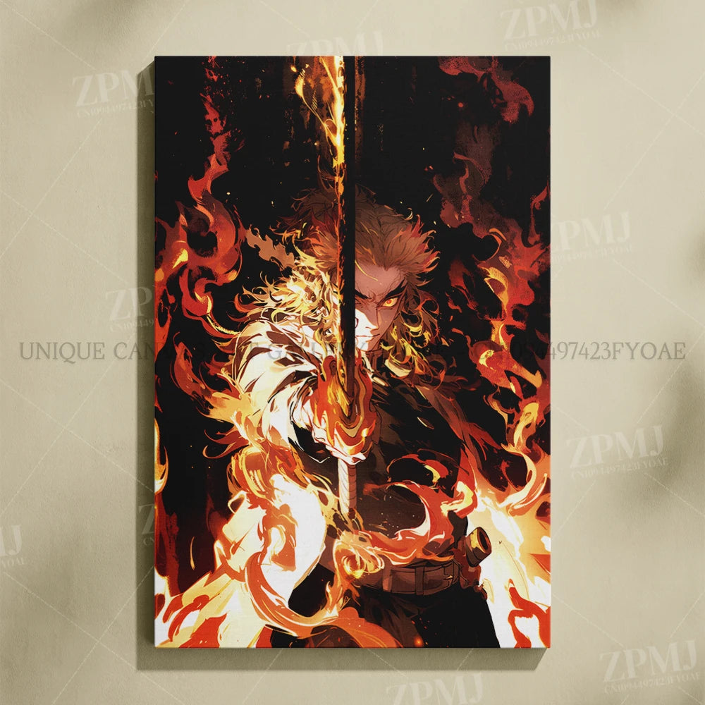 Anime Demon Slayer: Kimetsu No Yaiba Home Decor Hd Prints Poster Pictures Wall Artwork No Framed Canvas Painting For Living Room