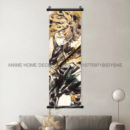 Demon Slayer Posters Kanroji Mitsuri Home Decor Kamado Nezuko Anime Hanging Paintings Wall Art Iguro Obanai Scrolls Pictures