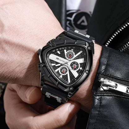 Unique Sports Men Watch High Quality Silicone Strap Auto Date Quartz Watches New Design Hot Sale Wristwatch Gifts For Him