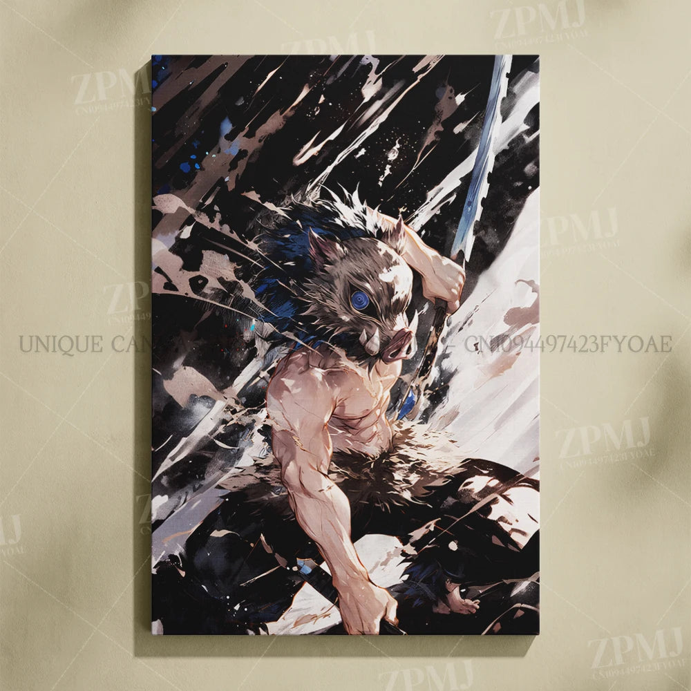 Anime Demon Slayer: Kimetsu No Yaiba Home Decor Hd Prints Poster Pictures Wall Artwork No Framed Canvas Painting For Living Room