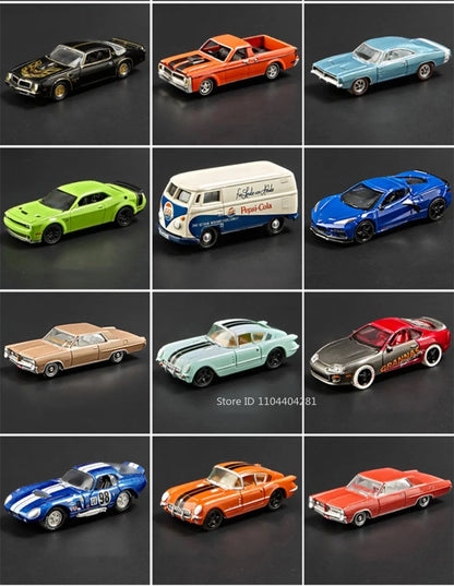 1:64 Scale JDM Corvette GT500 Firebird Daytona Stardust Alloy Diecast Models Toys Series Miniature Cars for Children's Toy Gifts
