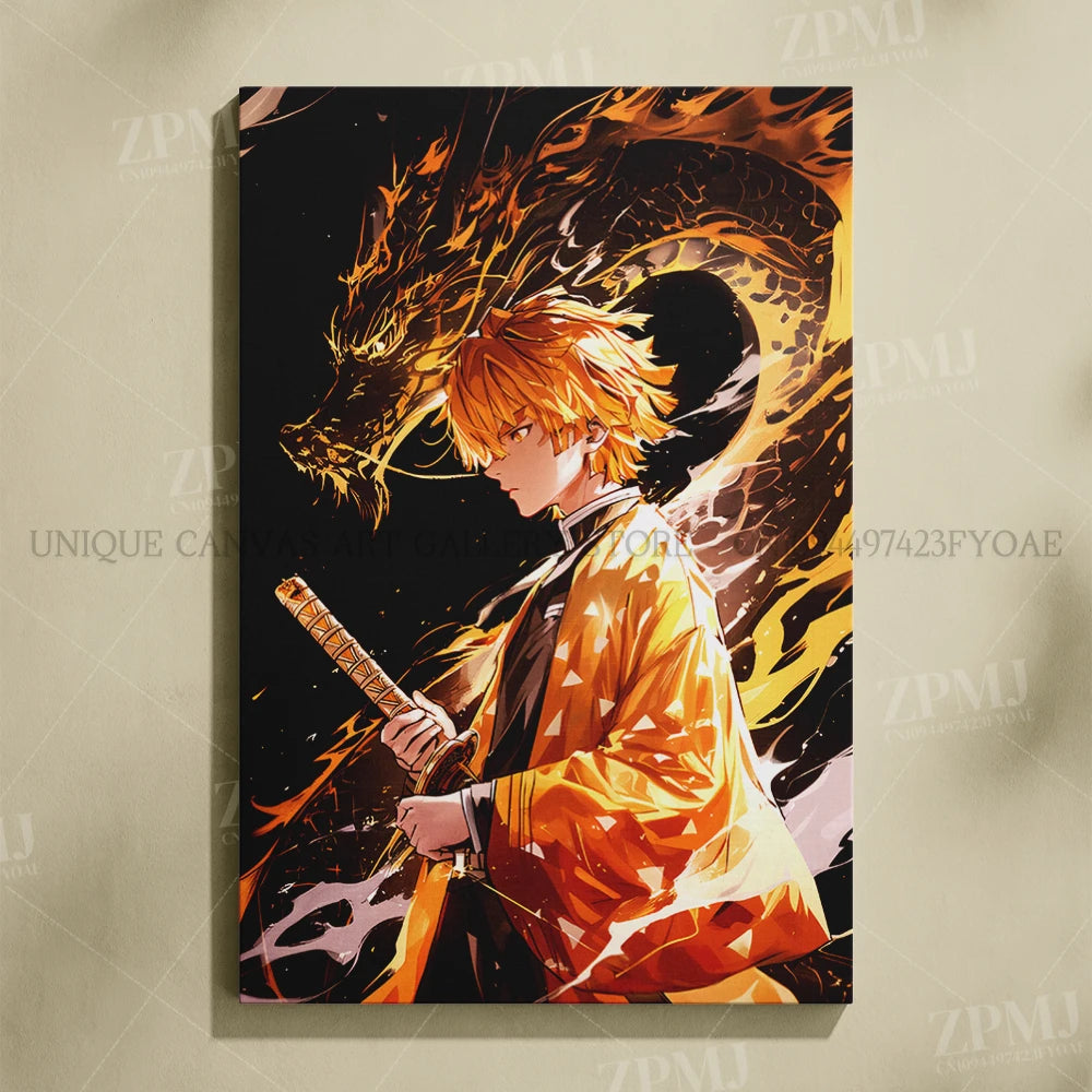 Anime Demon Slayer: Kimetsu No Yaiba Home Decor Hd Prints Poster Pictures Wall Artwork No Framed Canvas Painting For Living Room