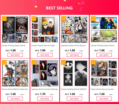 Canvas Posters Naruto Jiraiya Classic Anime Character High Quality Printing Not Fading Home Living Room Wall Decor Friend's Gift