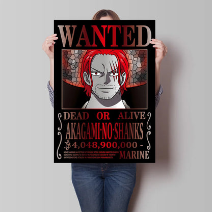 Classic Anime One Piece Luffy Wanted Bounty Posters Prints Cartoon Character Images Not Fading Wall Art Living Room Decorative