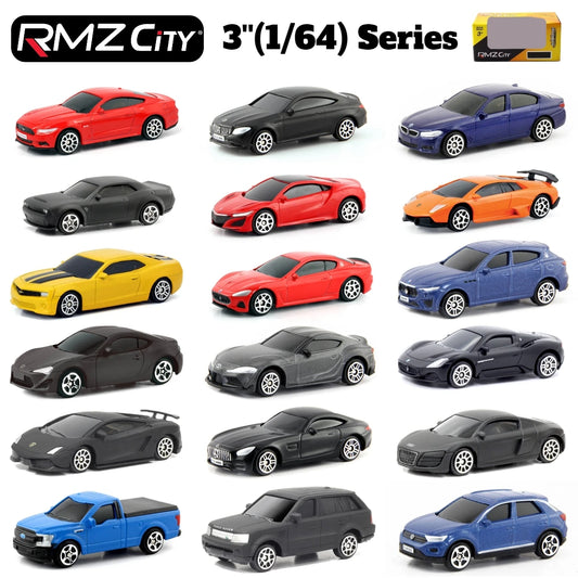 1/64 RMZ CiTY Diecast Toy Car Model Miniature 3-inch Free Wheels Collection Suitable for Hot Wheels Gift for Children Boys Kid