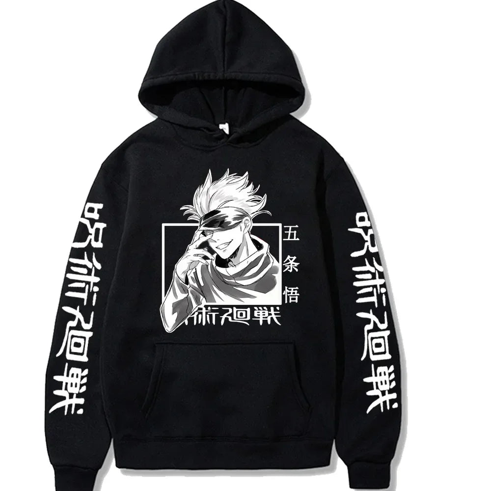 Japanese Anime Print Sweatshirts Jujutsu Kaisen Hoodie Harajuku Autumn Winter Streetwear Clothe Yuji Itadori Plus Size Hoodie