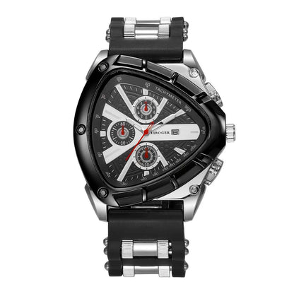 Unique Sports Men Watch High Quality Silicone Strap Auto Date Quartz Watches New Design Hot Sale Wristwatch Gifts For Him