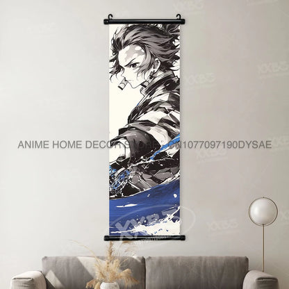 Demon Slayer Posters Kanroji Mitsuri Home Decor Kamado Nezuko Anime Hanging Paintings Wall Art Iguro Obanai Scrolls Pictures