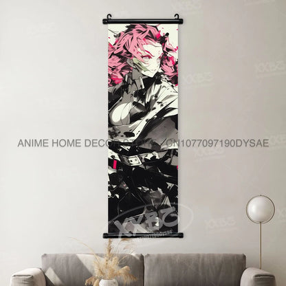 Demon Slayer Posters Kanroji Mitsuri Home Decor Kamado Nezuko Anime Hanging Paintings Wall Art Iguro Obanai Scrolls Pictures